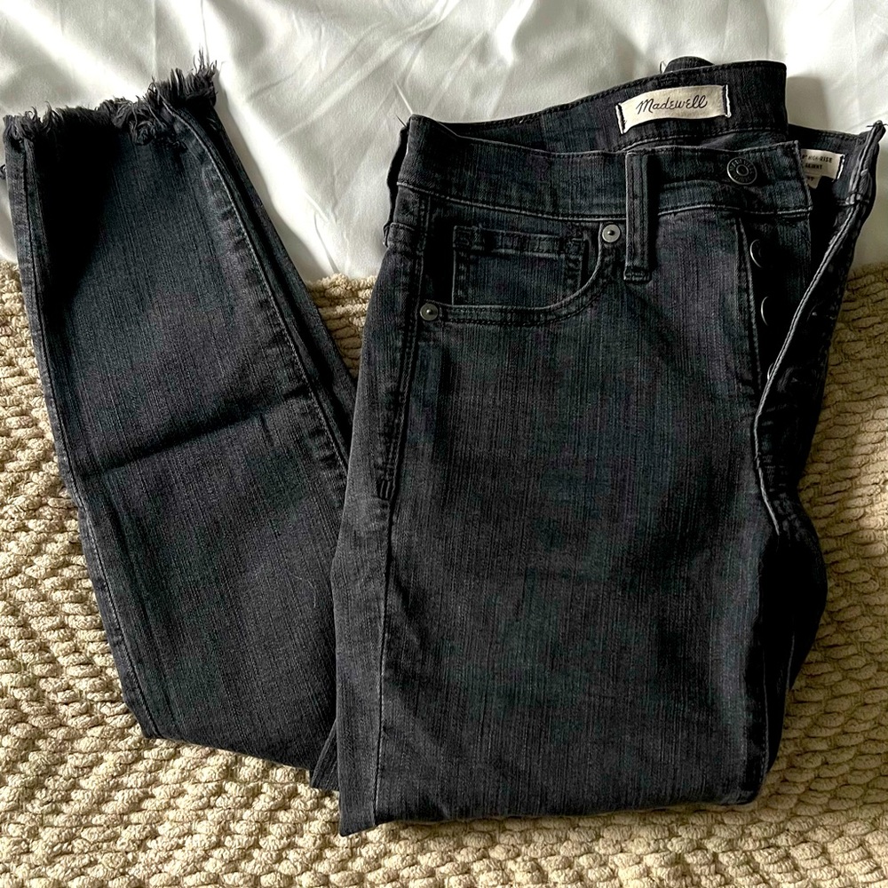 Madewell 9" Button Front High Rise Skinny Jean - Size 25 Tall